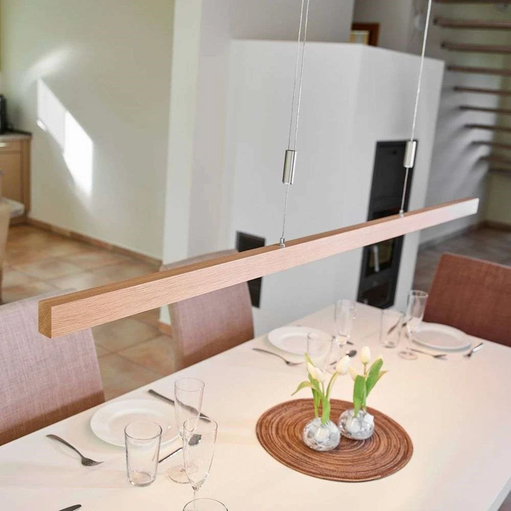 Lucande Lámparas Nora Lámpara Colgante Oak/Nickel - Lucande - Imagen 2