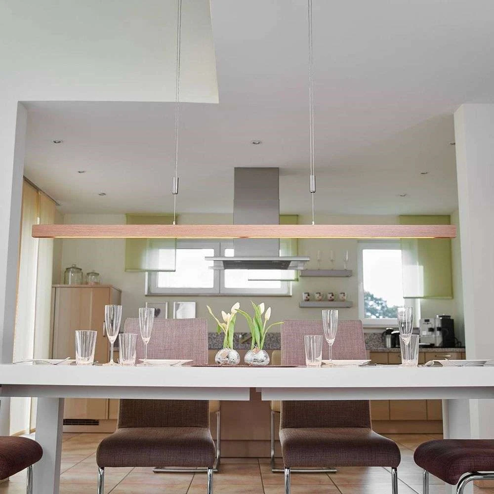 Lucande Lámparas Nora Lámpara Colgante Oak/Nickel - Lucande - Imagen 3