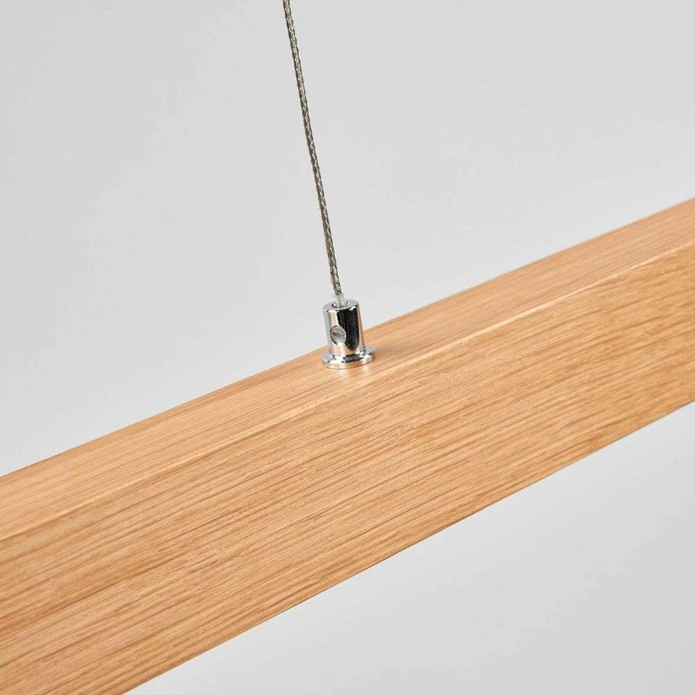 Lucande Lámparas Nora Lámpara Colgante Oak/Nickel - Lucande - Imagen 5