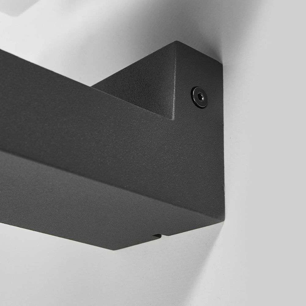 Lucande Lámparas Olesia Aplique Pared Exterior Dark Grey/Opal - Lucande - Imagen 5