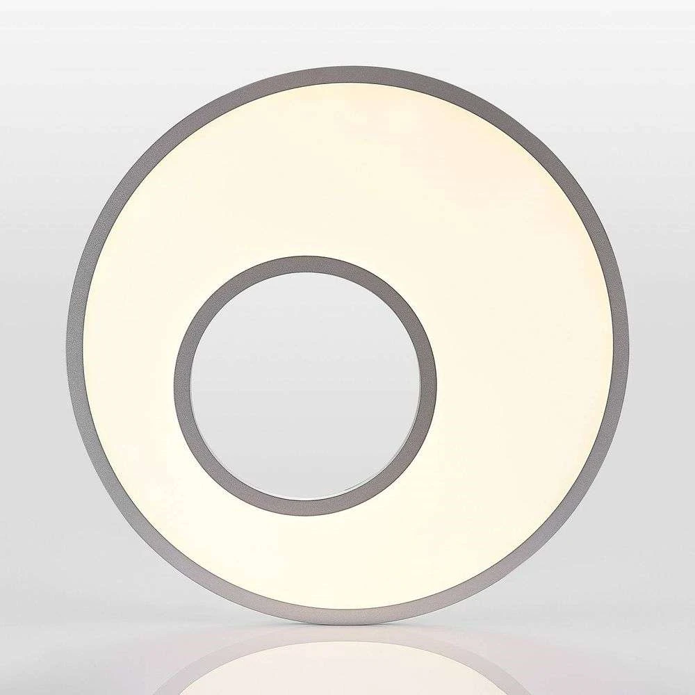 Lucande Lámparas Durun Lámpara De Techo Ø60 White/Silver - Lucande - Imagen 5