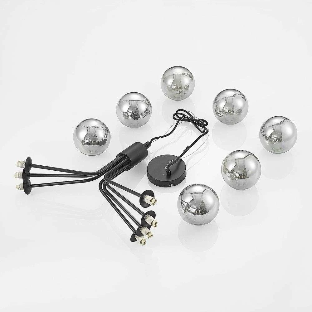 Lucande Lámparas Wynina Lámpara Colgante Black/Smoke - Lucande - Imagen 6