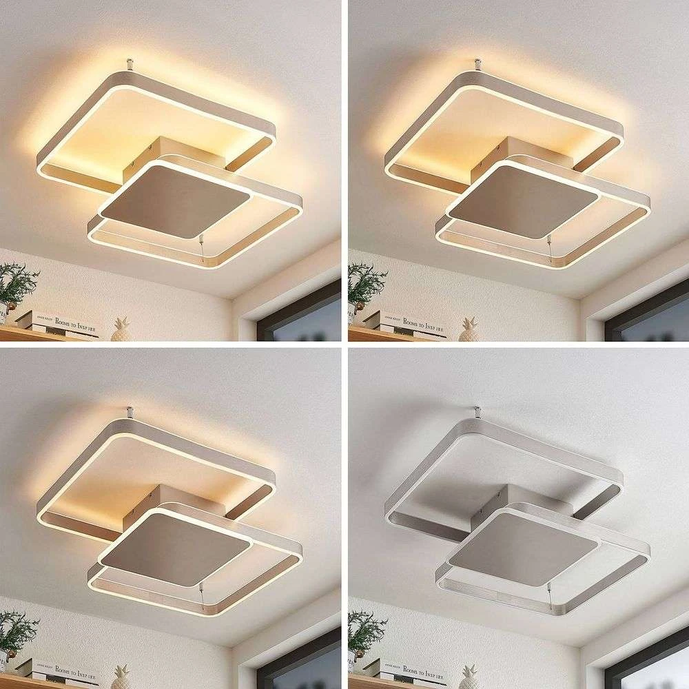 Lucande Lámparas Kadira 70 Lámpara De Techo Nickel - Lucande - Imagen 2