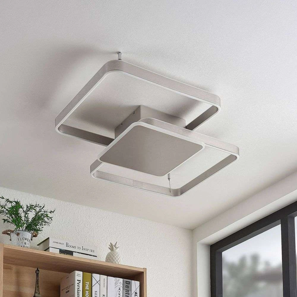 Lucande Lámparas Kadira 70 Lámpara De Techo Nickel - Lucande - Imagen 3