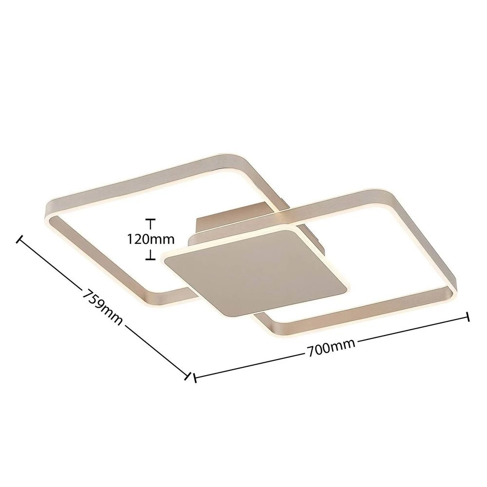 Lucande Lámparas Kadira 70 Lámpara De Techo Nickel - Lucande - Imagen 4