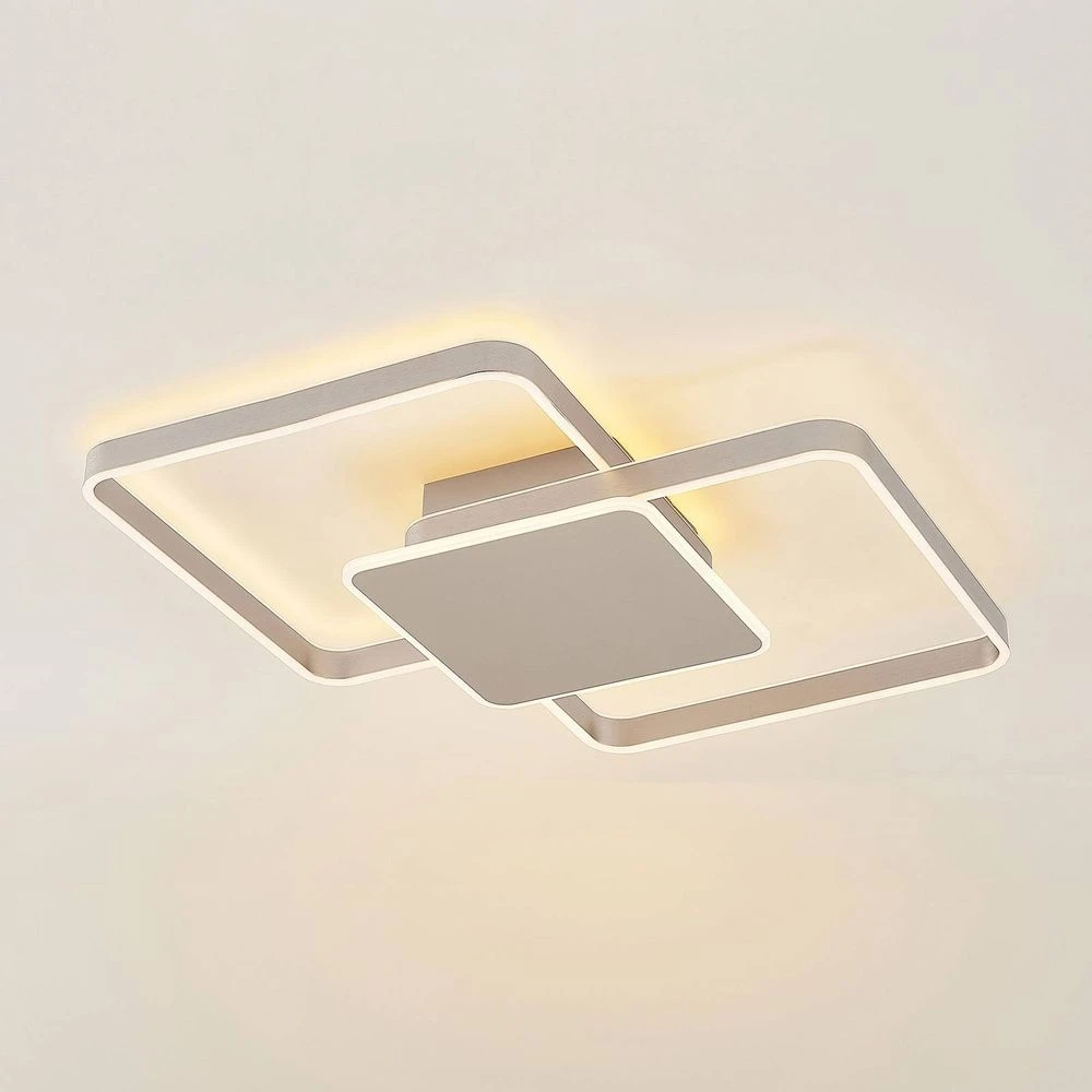 Lucande Lámparas Kadira 70 Lámpara De Techo Nickel - Lucande - Imagen 5