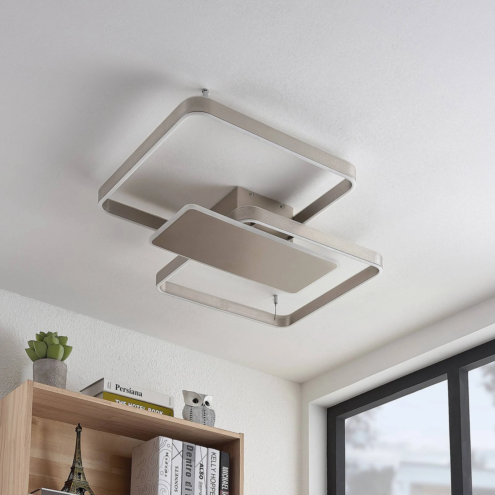 Lucande Lámparas Kadira 80 Lámpara De Techo Nickel - Lucande - Imagen 5