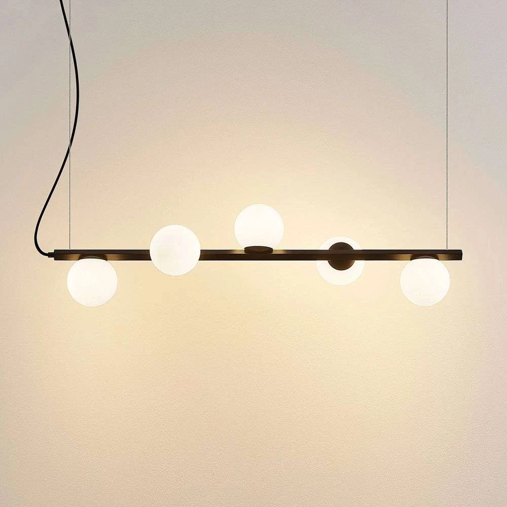 Lucande Lámparas Emarin Long Lámpara Colgante Black/Opal - Lucande - Imagen 4