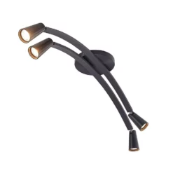 Lucande Lámparas Velanoris 4 Lámpara De Techo Black - Lucande