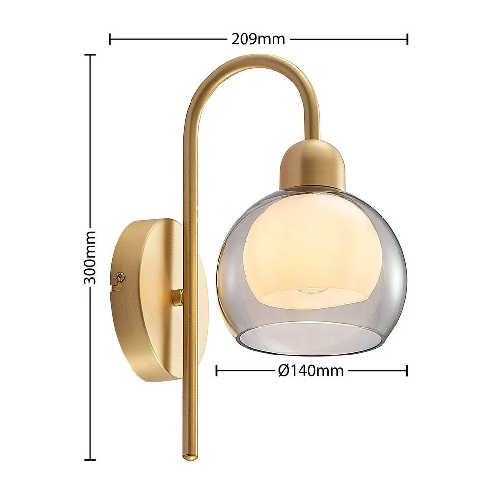 Lucande Lámparas Mylah Aplique De Pared Brass - Lucande - Imagen 2