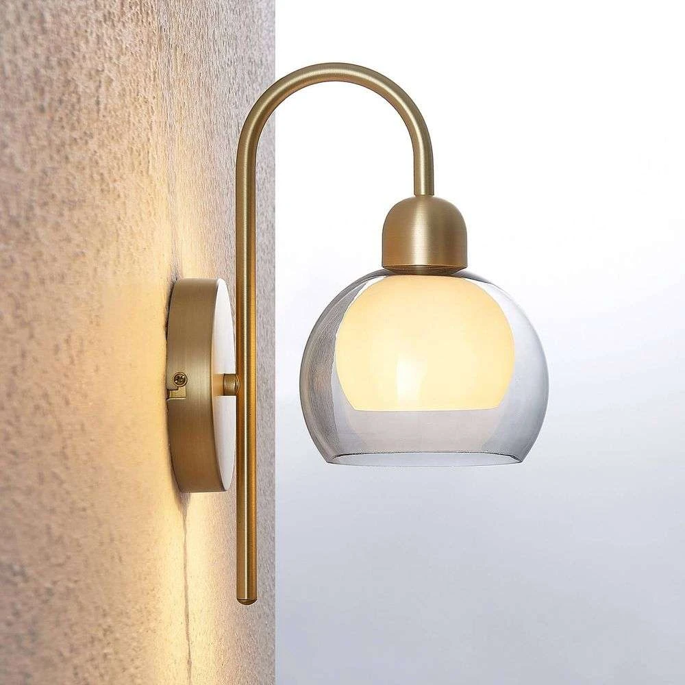 Lucande Lámparas Mylah Aplique De Pared Brass - Lucande - Imagen 5