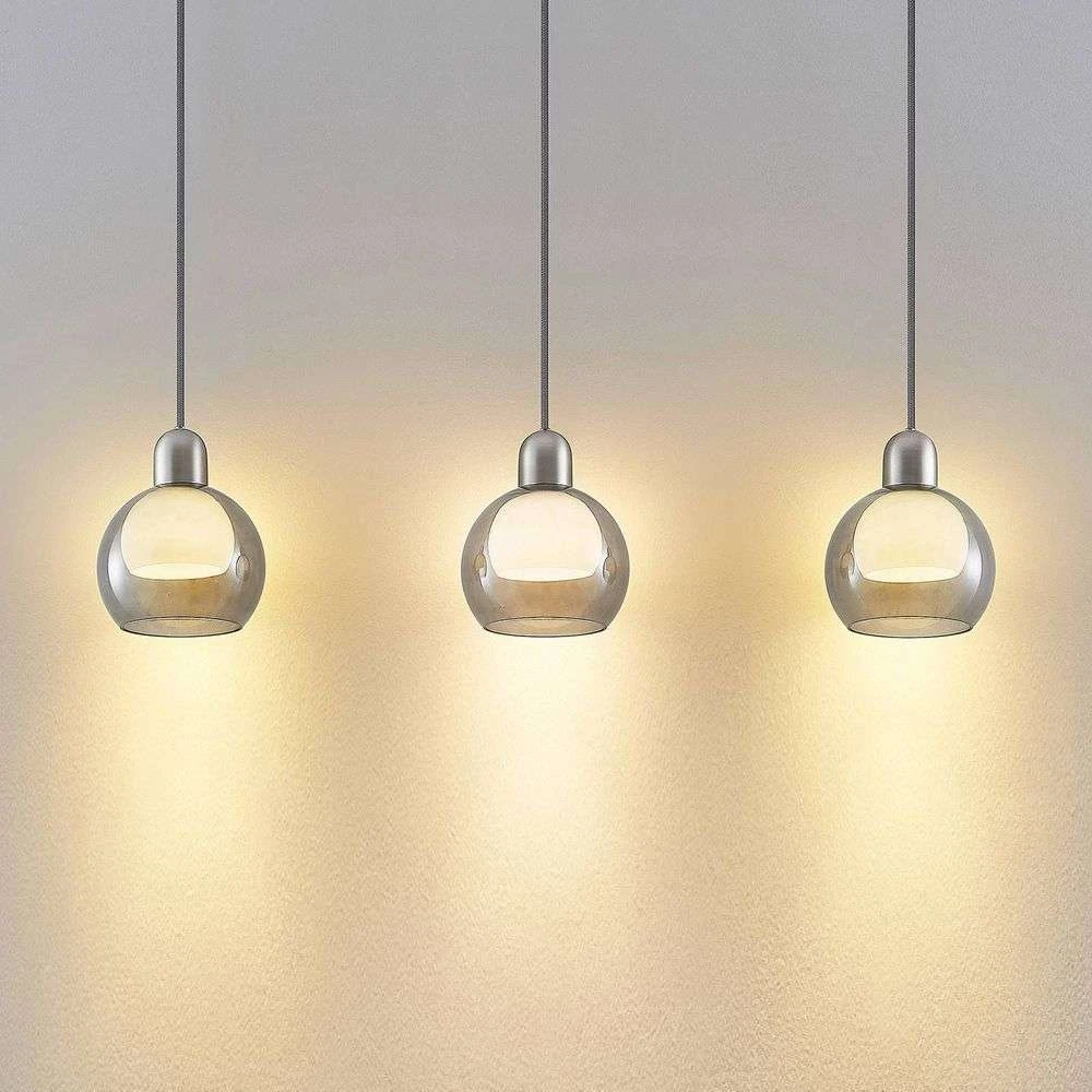 Lucande Lámparas Kaiya 3 Lámpara Colgante L18 Nickel - Lucande - Imagen 4